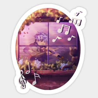 Chill Violinist Sticker